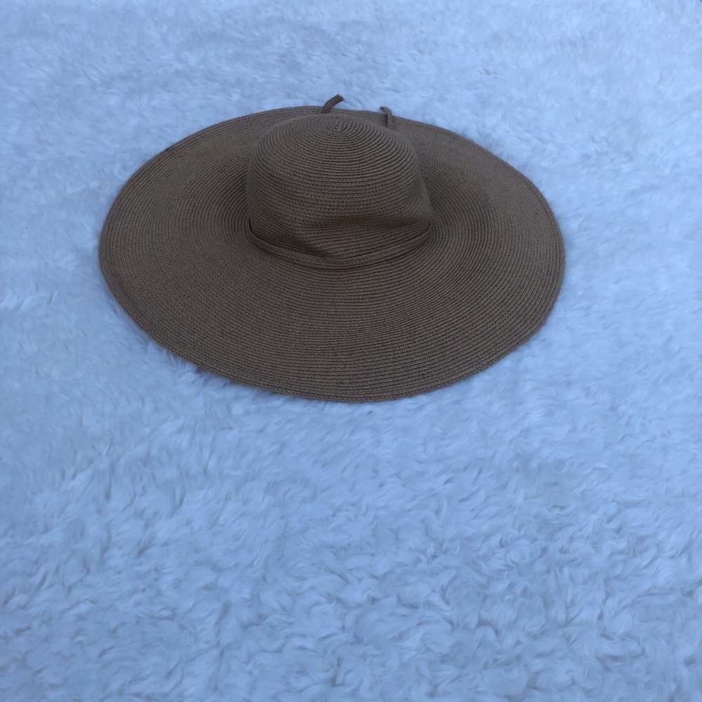 Large Floppy Tan Straw Hat